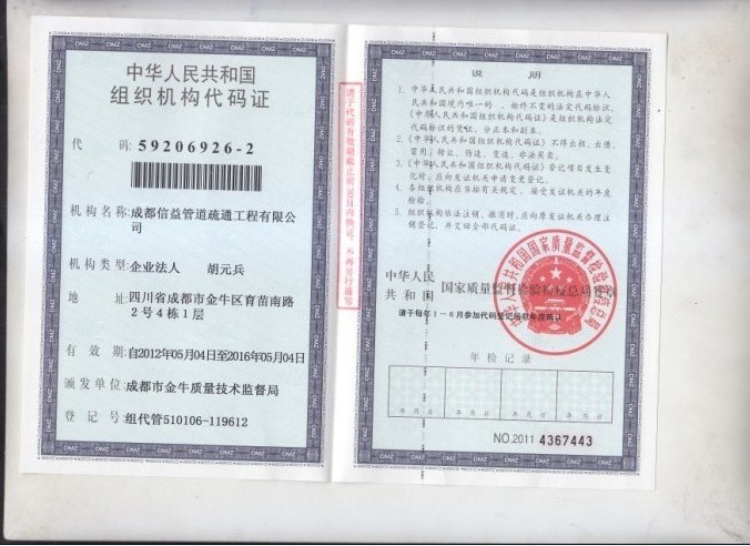 組織機構代碼證